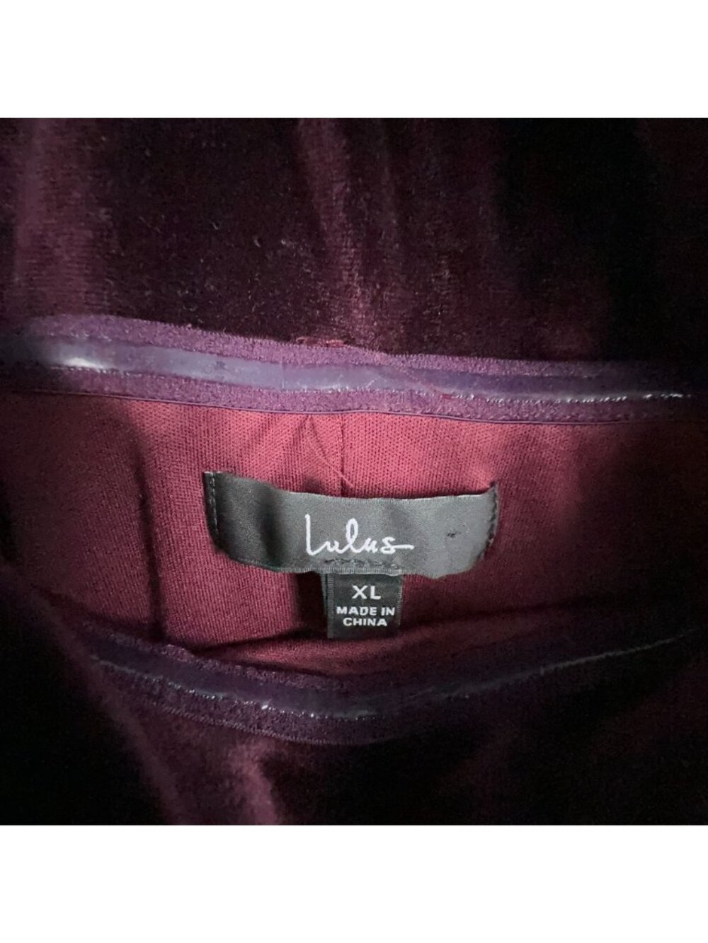 Lulus Dress Size XL Burgundy Velvet Off Shoulder Maxi Sleeveless Formal Gown - Picture 7 of 12